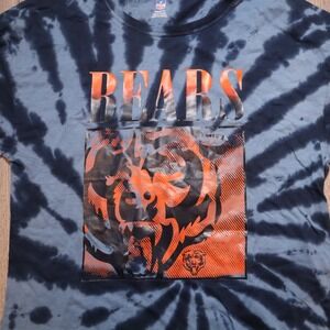 NFL‎ Chicago Bears Tie Dye T Shirt Womens M Medium Orange Blue NFL Apparel